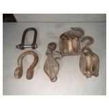 Metal block and tackles