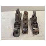3 wooden planes, Stanley No. 4 & No. 5 and one unmarked