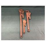 3 Ridgid pipe wrenches