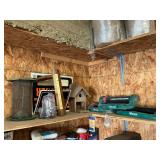 Bird feeders, 3 lawn sprinklers, bird house, etc.