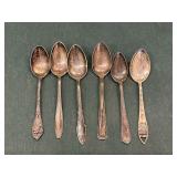 5 sterling silver spoons.