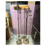 4 vintage floor lamps all need work