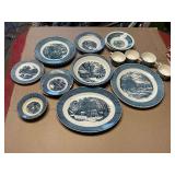 Blue and white china 20 +/- pieces