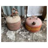 2 metal gasoline cans