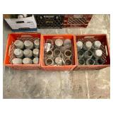 3 crates of canning jars mostly quart