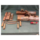 Assortment of antique wooden planes