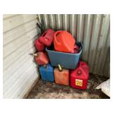 Plastic gasoline containers