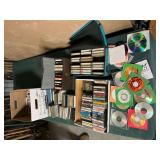 Collection of cassettes, 8-track tapes and CDs