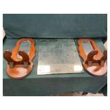 Antique beveled edge mirror, 18" x 20"