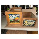 Pair of wooden crates