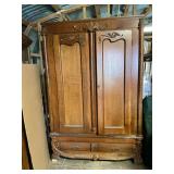 Antique wardrobe, 83" T x 57" W x 20" D