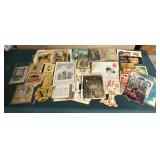 Paper memorabilia, books, magazine clippings, Enquirer