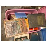 2 totes of vintage books
