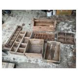 Wood boxes, crates, tool boxes