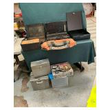 Metal and plastic tool and storage boxes