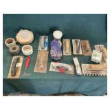 Assortment of masonry tools