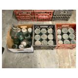 3 crates of canning jars mostly quart