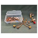 Torch parts, nozzles, regulator, heating tips, etc.