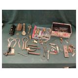 Advertising bottle openers, ignition tools, plumb bob