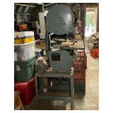 Delta band saw on stand with light