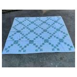 9 patch variation quilt, hand quilted