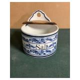 Salt cellar, missing lid and small crack, marked Germany No. 7842