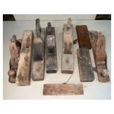 Assortment of wood and steel block planes
