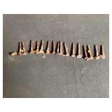 Railroad tie markers various years between 1932-1979