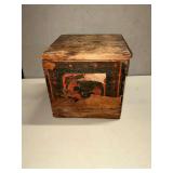 Vintage Asian design wood crate