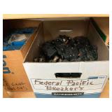 2 shelves of assorted electrical supplies