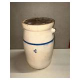 No. 4 stoneware butter churn