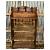 Wood secretary/bookshelf
