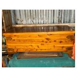 Lane cedar chest with wooden rollers