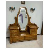 6-drawer mirrored dresser