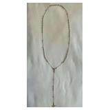 Rosary, cross pendant marked 925