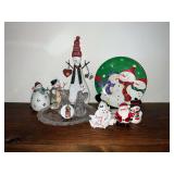 Christmas assortment snowmen and Santa