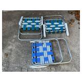 3 aluminum lawn chairs