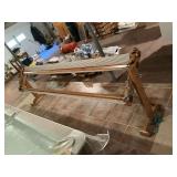 Wooden quilt frame on legs