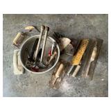 Masonry tools, scrapers, trowels