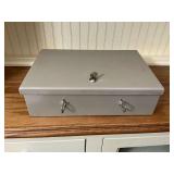 Portable lock box with key