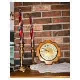 Pair of brass candlesticks