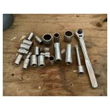 Craftsman 1/2" drive ratchet and sockets