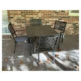 Aluminum patio table and chairs