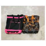 Pair of rolling tote bags