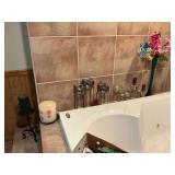 Candles, holders and vase