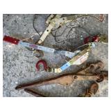 2 chain boomers 3/8" and cable come along