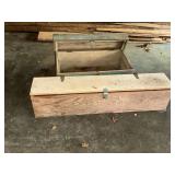 2 wooden storage boxes