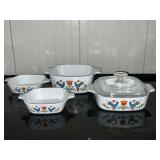 Corningware up to 1 1/2 qt., one lid