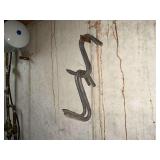 4 metal meat hooks