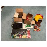 Vintage goat game, Mattel wood train set with track